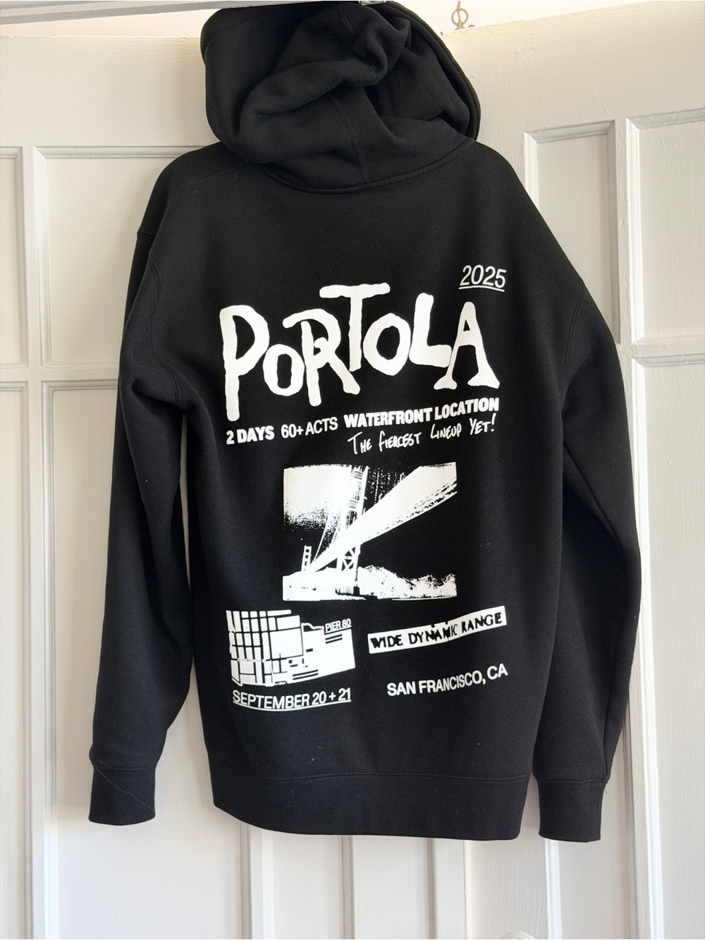 2025 Portola Music Festival Black Zip Up Sweatshirt